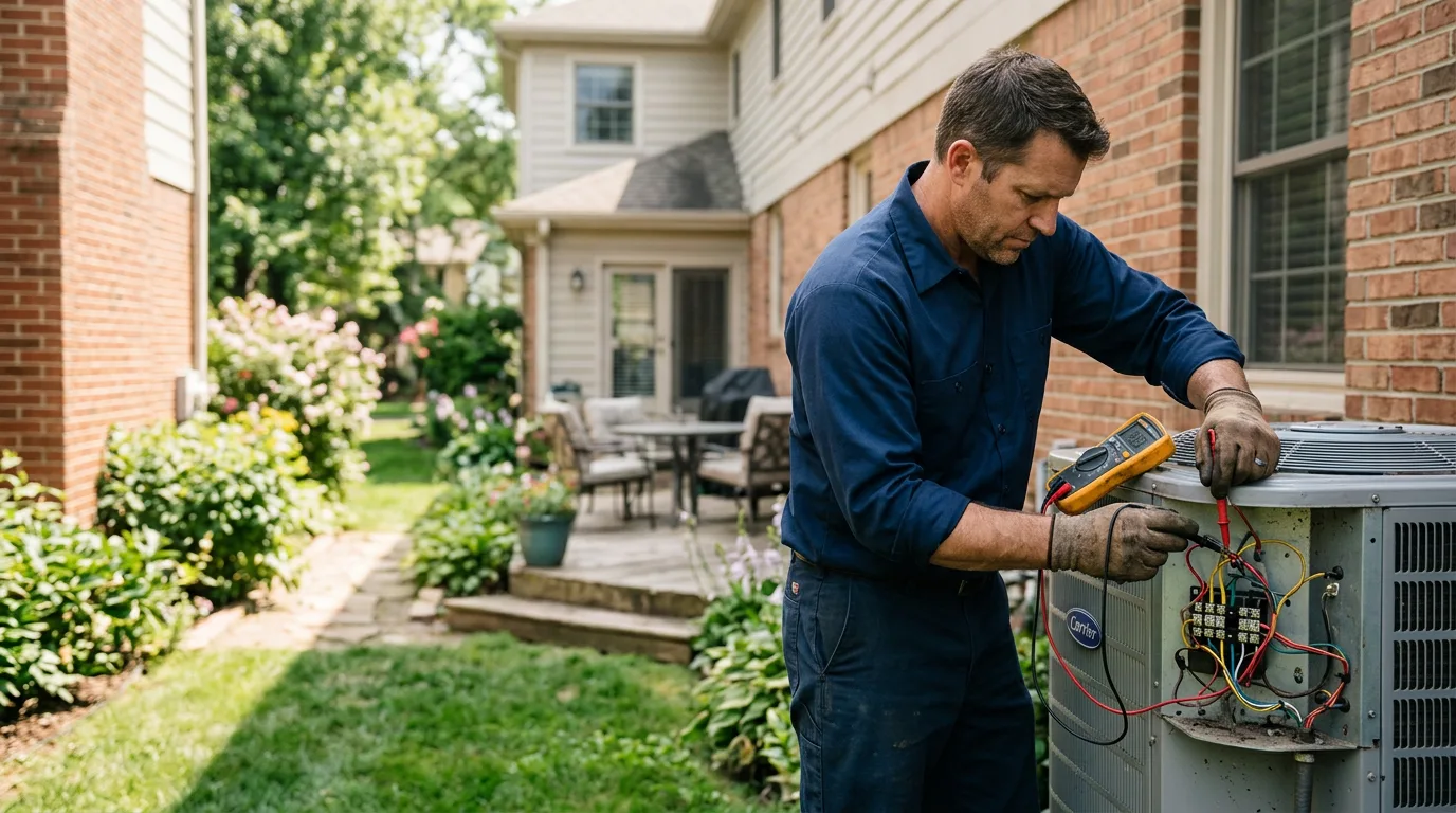 HVAC technician working near Honeoye Falls, NY